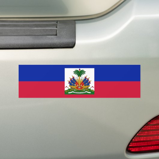 vlag van Haïti Bumpersticker (Op auto)