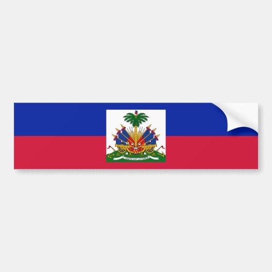 vlag van Haïti Bumpersticker (Voorkant)