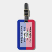 Vlag van Haïti Easy ID Personal Bagagelabel (Voorkant verticaal)