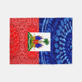  vlag van Haïti Fleece Deken (Voorkant (Horizontaal))