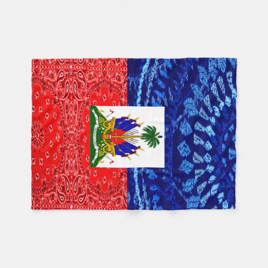 vlag van Haïti Fleece Deken (Voorkant (Horizontaal))