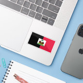 Vlag van Haïti gebruikt door de Duvaliers (1964-19 Sticker (Laptop met iPhone)