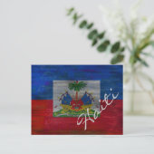vlag van Haïti - Haïtiaanse vlag - Personaliseren Briefkaart (Staand voorkant)