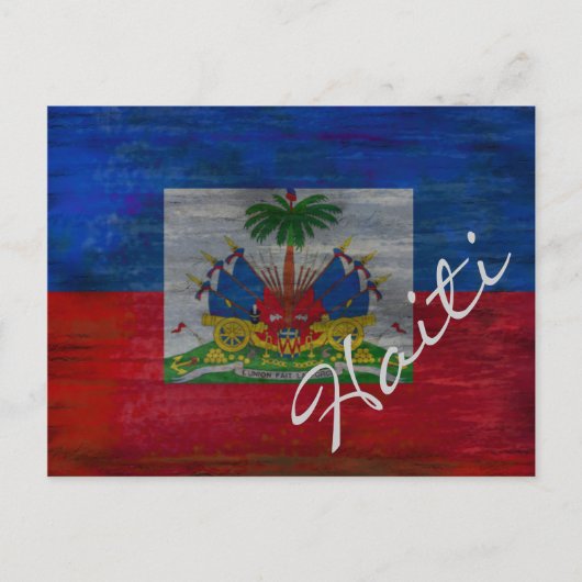 vlag van Haïti - Haïtiaanse vlag - Personaliseren Briefkaart (Voorkant)