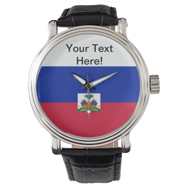 vlag van Haïti Horloge (Voorkant)