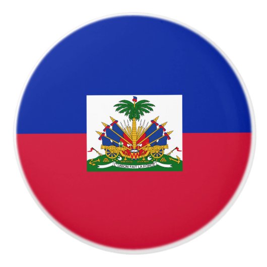 Vlag van Haïti Keramische Knop (Voorkant)