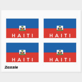 vlag van haïti - land naam rechthoekige sticker (Vel)