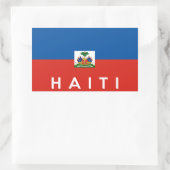 vlag van haïti - land naam rechthoekige sticker (Tas)