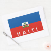 vlag van haïti - land naam rechthoekige sticker (Envelop)