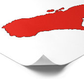 vlag van haïti - land poster (Hoek)