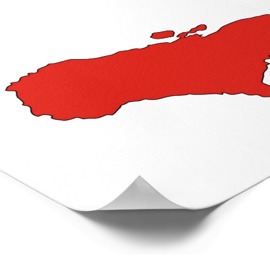 vlag van haïti - land poster (Hoek)