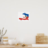 vlag van haïti - land poster (Keuken)