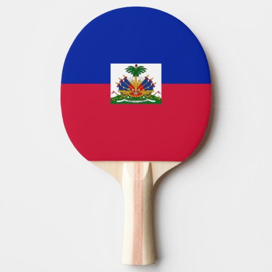 Vlag van Haiti Ping Pong Paddle Tafeltennisbatje (Voorkant)