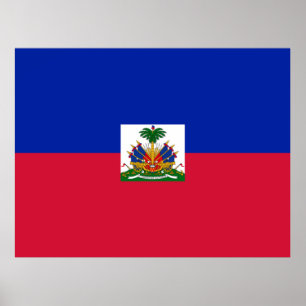vlag van Haïti Poster