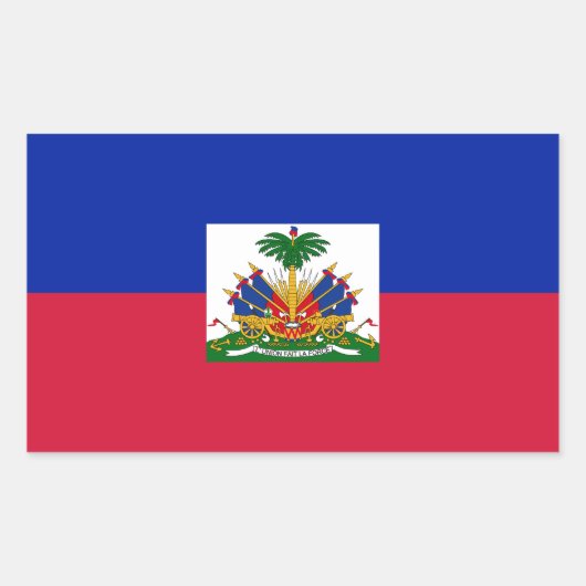 Vlag van Haïti Rechthoekige Sticker (Voorkant)