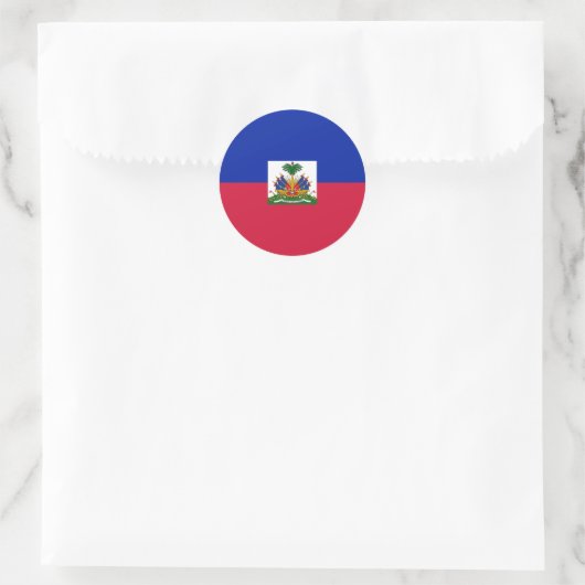 vlag van Haïti Ronde Sticker (Tas)