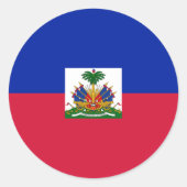 vlag van Haïti Ronde Sticker (Voorkant)