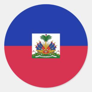 vlag van Haïti Ronde Sticker