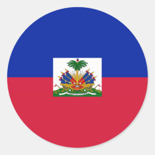 vlag van Haïti Ronde Sticker