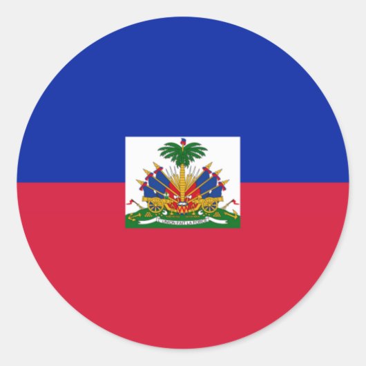 vlag van Haïti Ronde Sticker (Voorkant)