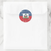  vlag van Haïti Ronde Sticker (Tas)