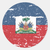  vlag van Haïti Ronde Sticker (Voorkant)
