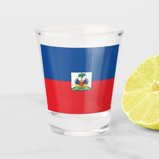 vlag van Haïti Shot Glas (Voorkant)