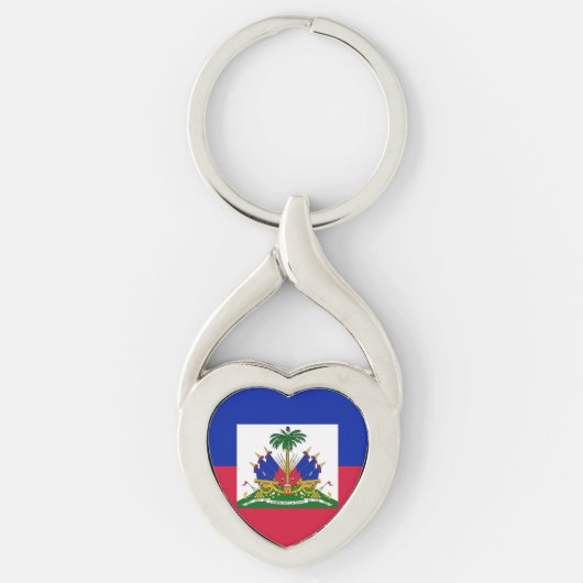 Vlag van Haïti Sleutelhanger (Voorkant)
