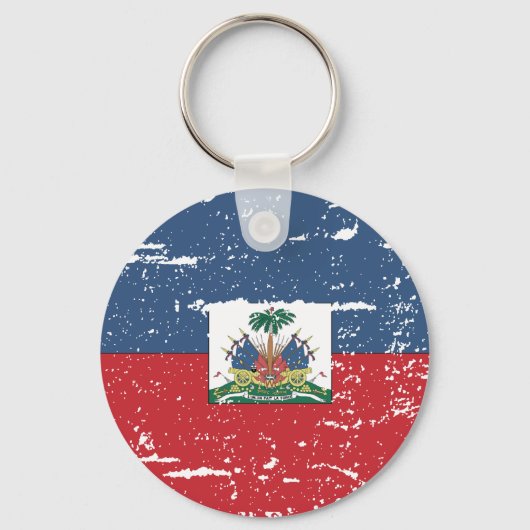  vlag van Haïti Sleutelhanger (Voorkant)