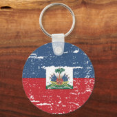  vlag van Haïti Sleutelhanger (Voorkant)