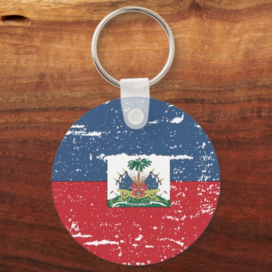  vlag van Haïti Sleutelhanger (Voorkant)