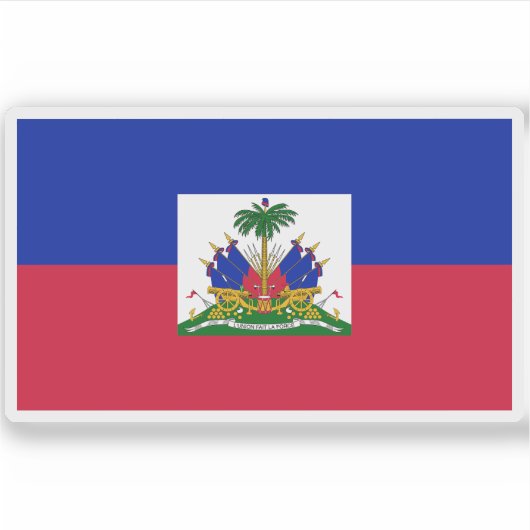vlag van Haïti Sticker (Voorkant)