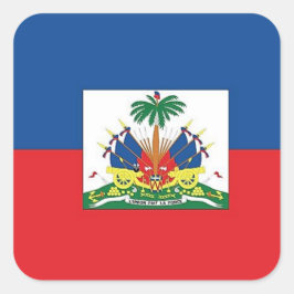 vlag van Haïti Vierkante Sticker