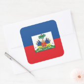 vlag van Haïti Vierkante Sticker (Envelop)