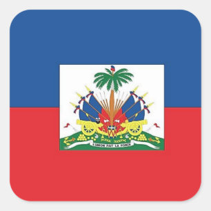vlag van Haïti Vierkante Sticker