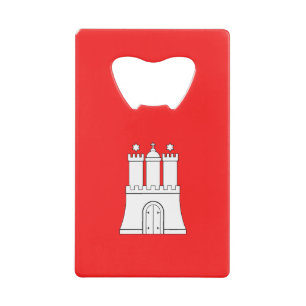 Vlag van Hamburg Credit Kaart Bottle Opener Creditkaart Flessenopener