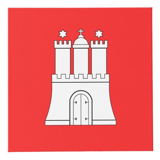 Vlag van Hamburg Cube Kubus (Voorkant)