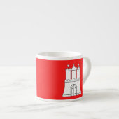 Vlag van Hamburg Espresso Cup Kop (Voorkant rechts)