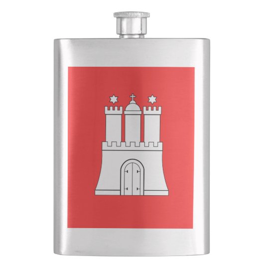 Vlag van Hamburg Flask Flacon (Voorkant)