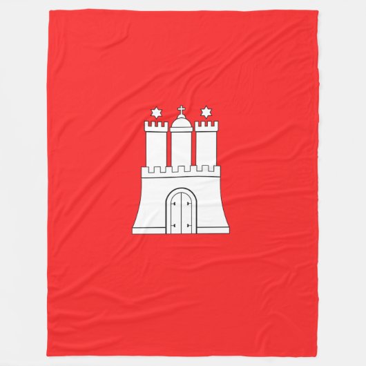Vlag van Hamburg Fleece Blanket (Voorkant)