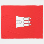Vlag van Hamburg Fleece Dekbed Deken (Voorkant (Horizontaal))