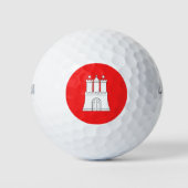 Vlag van Hamburg Golf Balls Golfballen (Voorkant)