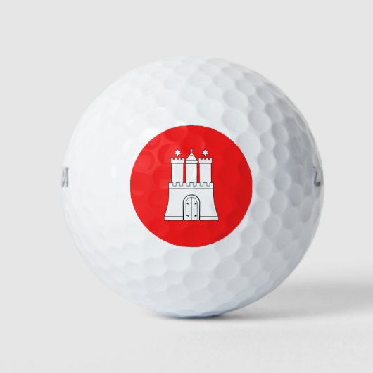 Vlag van Hamburg Golf Balls Golfballen (Voorkant)