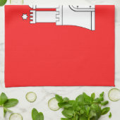 Vlag van Hamburg Keukenhanddoek (Gevouwen)