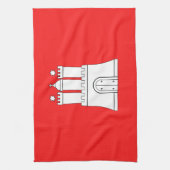 Vlag van Hamburg Keukenhanddoek (Verticaal)
