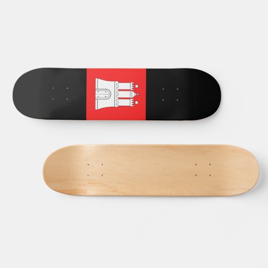 Vlag van Hamburg Skateboard (Horizontaal)