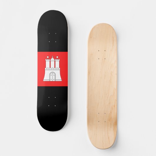 Vlag van Hamburg Skateboard (Voorkant)