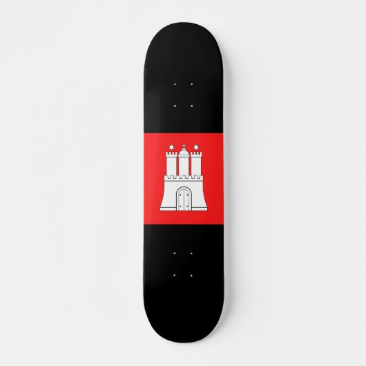 Vlag van Hamburg Skateboard (Voorkant)