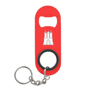 Vlag van Hamburg Sleutelhanger Bottle Opener Mini Flessenopener