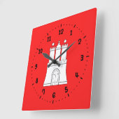Vlag van Hamburg Square Wall Clock Vierkante Klok (Hoek)